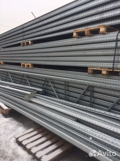 Стеллажи складские фронтальные б/у рамы, балки