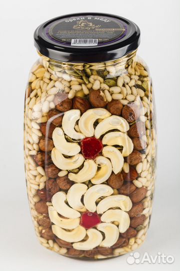 Орехи в меду с сухофруктами и цукатами опт