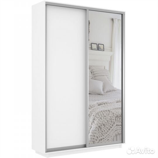 Шкаф-купе Версаль 120-240-45, белый, зеркальный