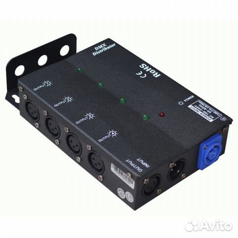 Оптический 4-канальный сплиттер DMX-сигнала Anzhee