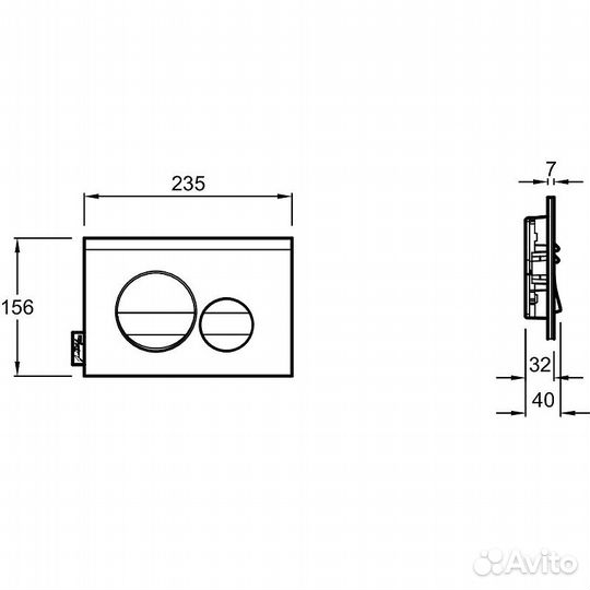 Клавиша смыва Jacob Delafon E20859-00-MWH Белая м