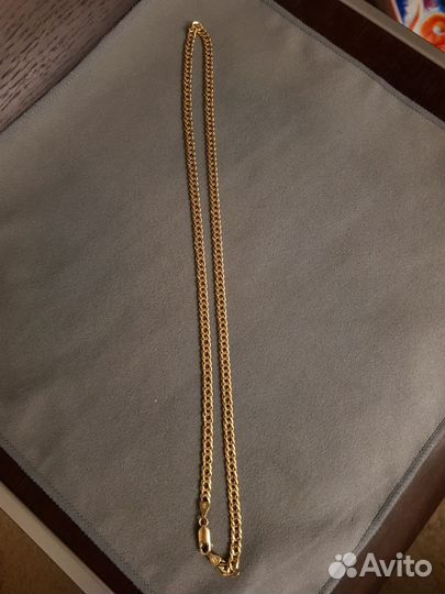 Цепь золотая мужская двойная панцирная