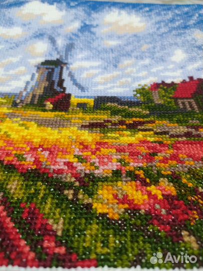 Картина. Поле тюльпанов. Клод Моне