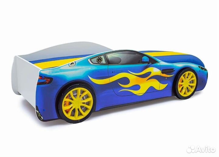 Детская кровать машина с матрасом