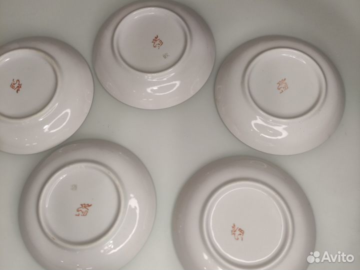 Блюдце Вербилки Мятный Барбарис фарфор СССР