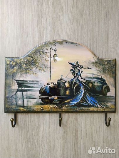 Ключница настенная из дерева,новая