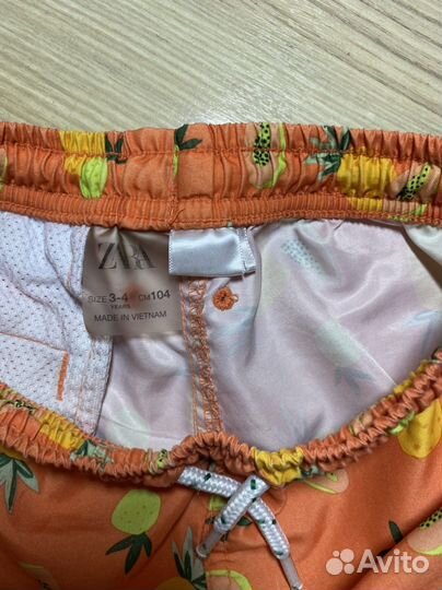Шорты пляжные zara 104
