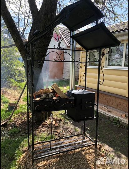 Мангал с крышей