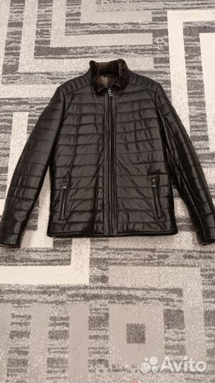 Кожаная куртка мужская 48 50
