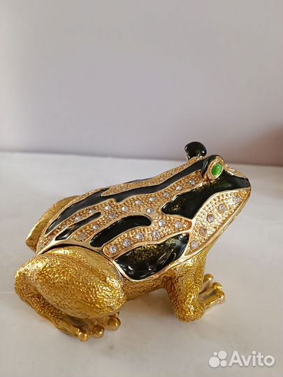 Шкатулка лягушка жаба металл