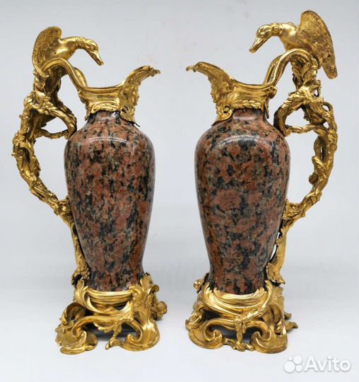 Антикварные вазы, кувшины, бронза, мрамор, XIX век