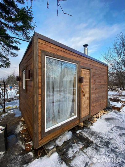 Баня каркасная под ключ с печью