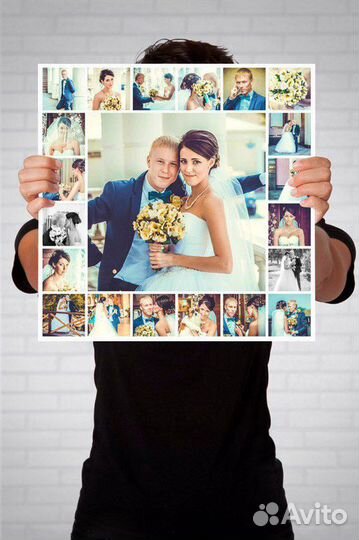 Коллаж из фото на холсте