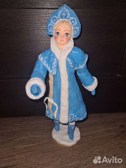 Снегурочка из ваты (под елку)