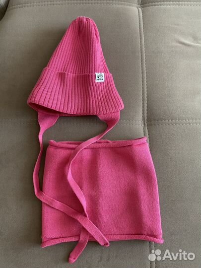 Комплект шапка и шарф для девочки