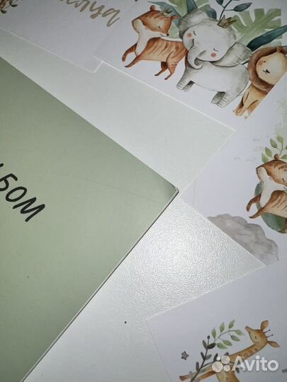 Альбом для новорожденных и карточки для фото