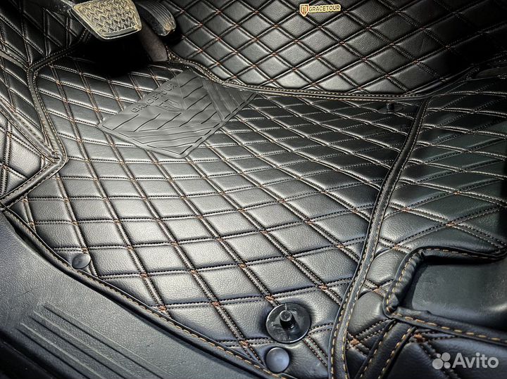 3Д коврики из экокожи Премиум 3D