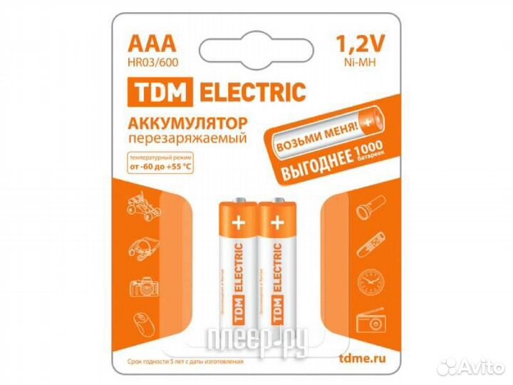 AAA - TDM-Electric 1100mAh Ni-MH BP-2 SQ1702-0