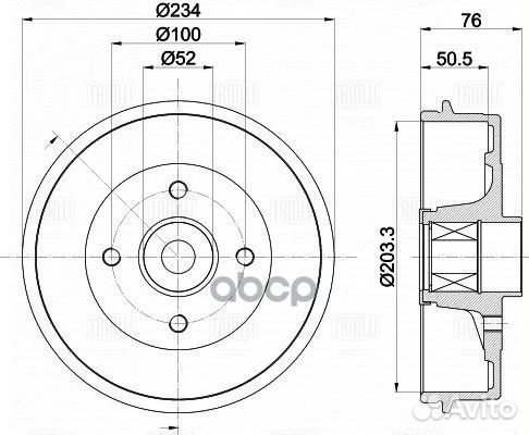 Барабан тормозной renault logan 04- с подшип. T