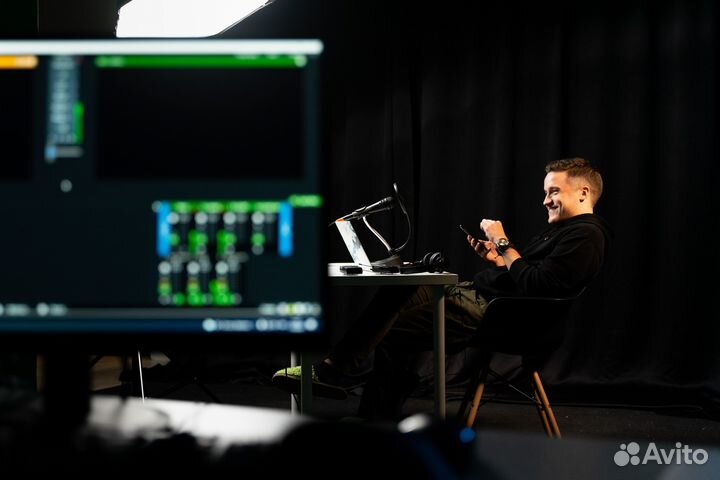 Студия для съемки подкастов, интервью, вебинаров