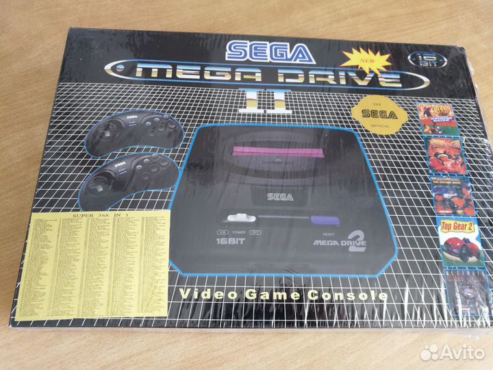 Sega (Сега), 368 встроенных игр, 2 джойстика.Новая