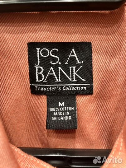 Винтажная брендовая мужская рубашка Jos a Bank M