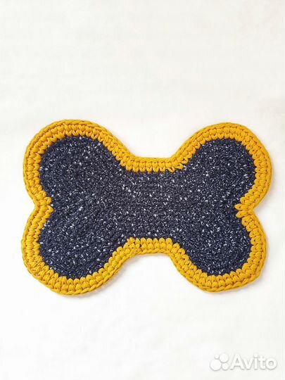 Коврик вязанный из хлопка для миски животных