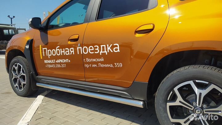 Защита переднего бампера Renault Duster 2021г