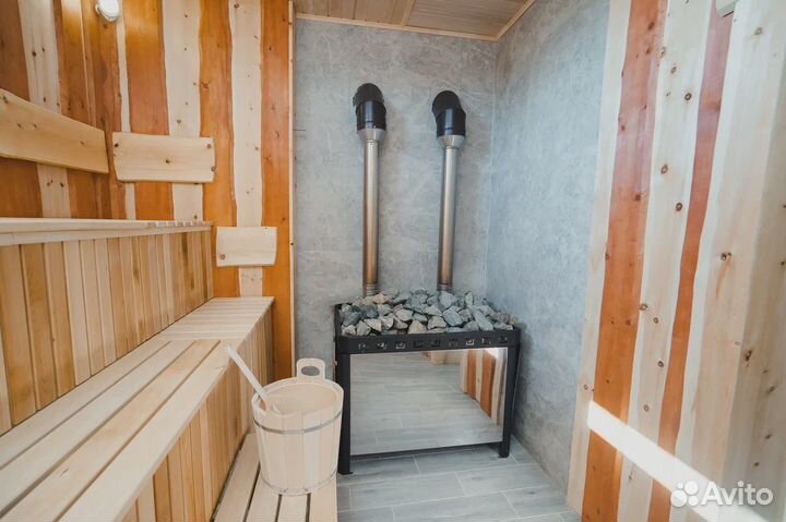 Русская баня с веником