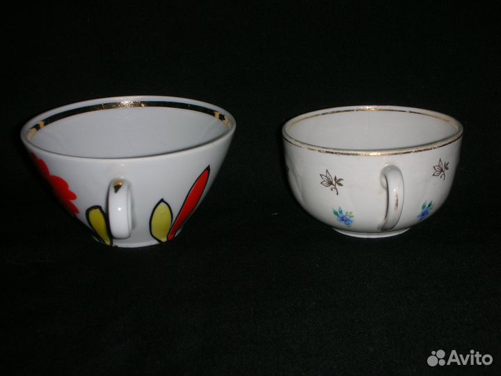 Чашки, фарфор, Дулево, СССР