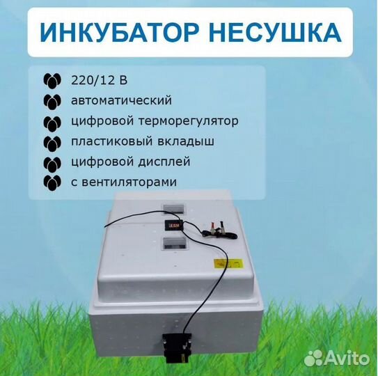 Инкубатор Несушка 104 цт + Вентилятор 220/12