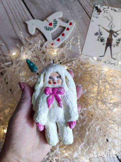 Ватные елочные игрушки