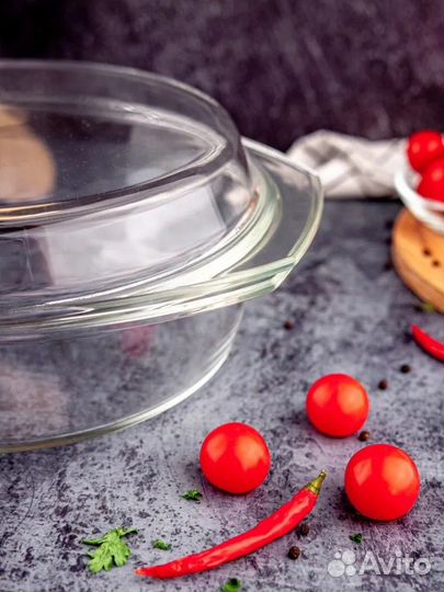 Кастрюля для запекания Simax Чехия с крышкой