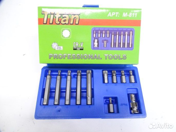 Набор бит 11 предметов сплайн 30 мм и 75 мм