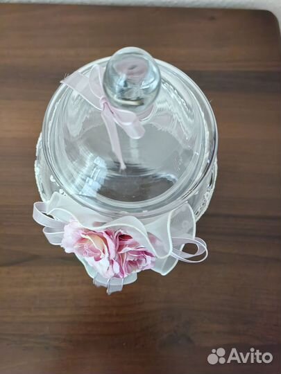 Банка стеклянная для хранения и декора