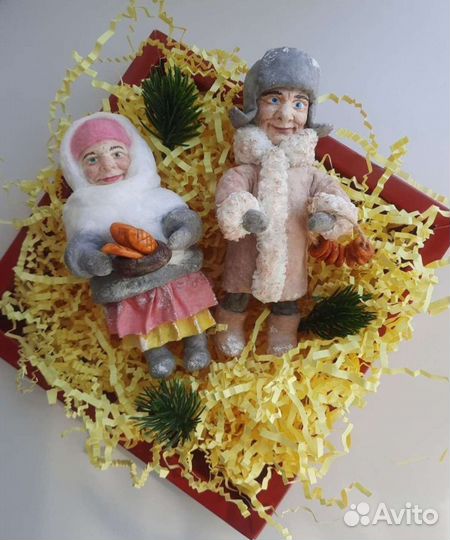 Ватные игрушки на ёлку