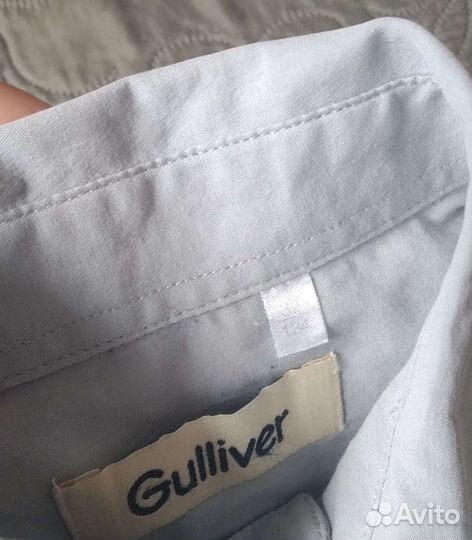 Рубашка школьная Гулливер, светло-серая