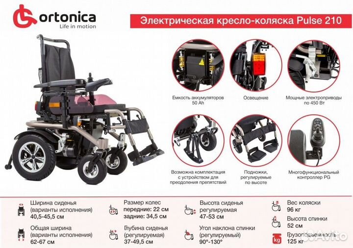 Инвалидная электроколяска Ortonica Pulse 210