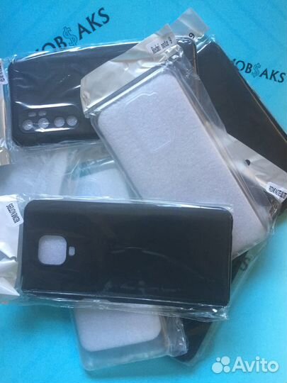 Силиконовые чехлы для Xiaomi (прозрачный/чёрный)