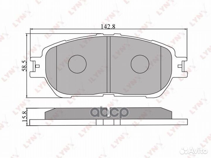Колодки тормозные дисковые перед BD7537 LYN