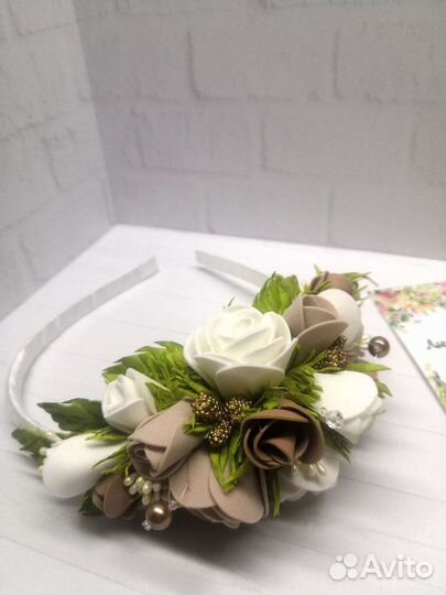 Ободок для волос ручной работы