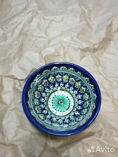 Коса глубокая тарелка для супа Риштанская средняя