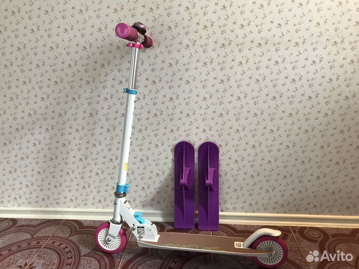 Самокат детский Reaction, 125 мм + Лыжи к нему