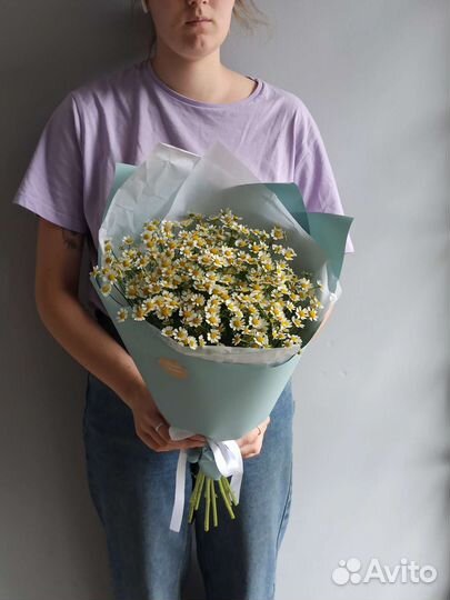 Букет из ромашек матрикария 9 веточек