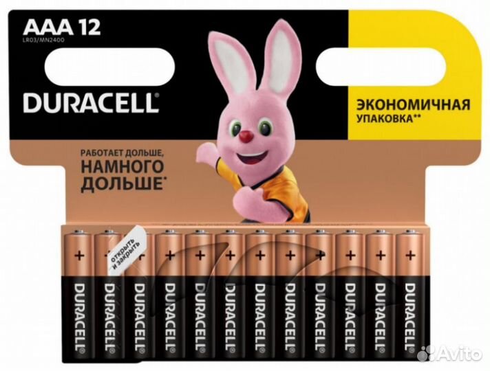 Батарейки Duracell LR03 Basic MN2400 BL12 (12шт/уп