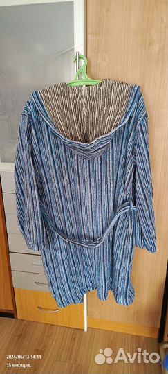 Мужской махровый халат с капюшоном