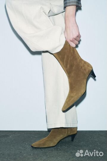 Zara новые ботильоны из замши