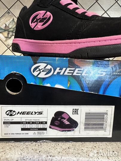 Роликовые кроссовки heelys 34