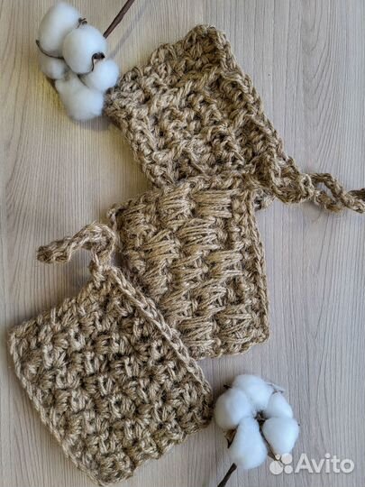 Эко губка для мытья посуды из джута