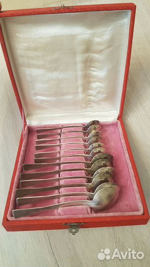 Набор мельхиоровых чайных и кофейных ложек СССР